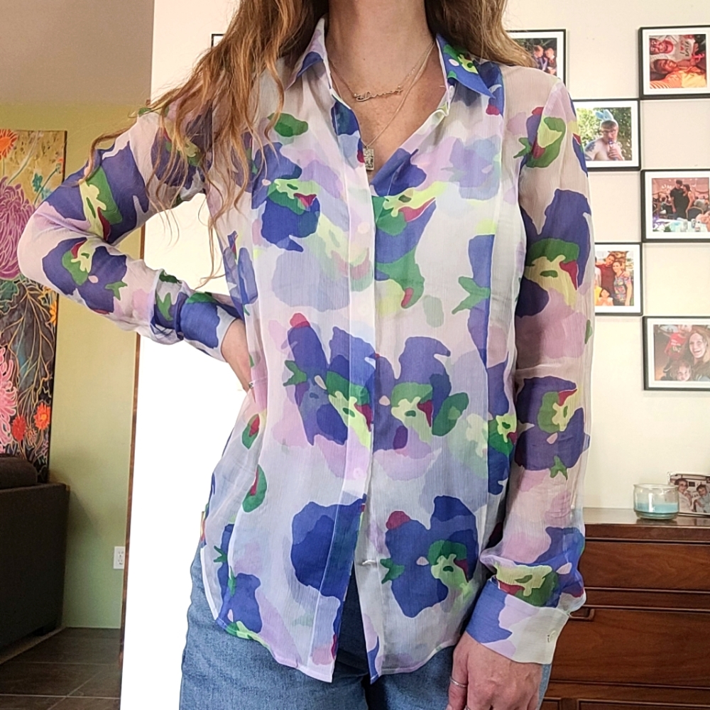 Theory silk blouse